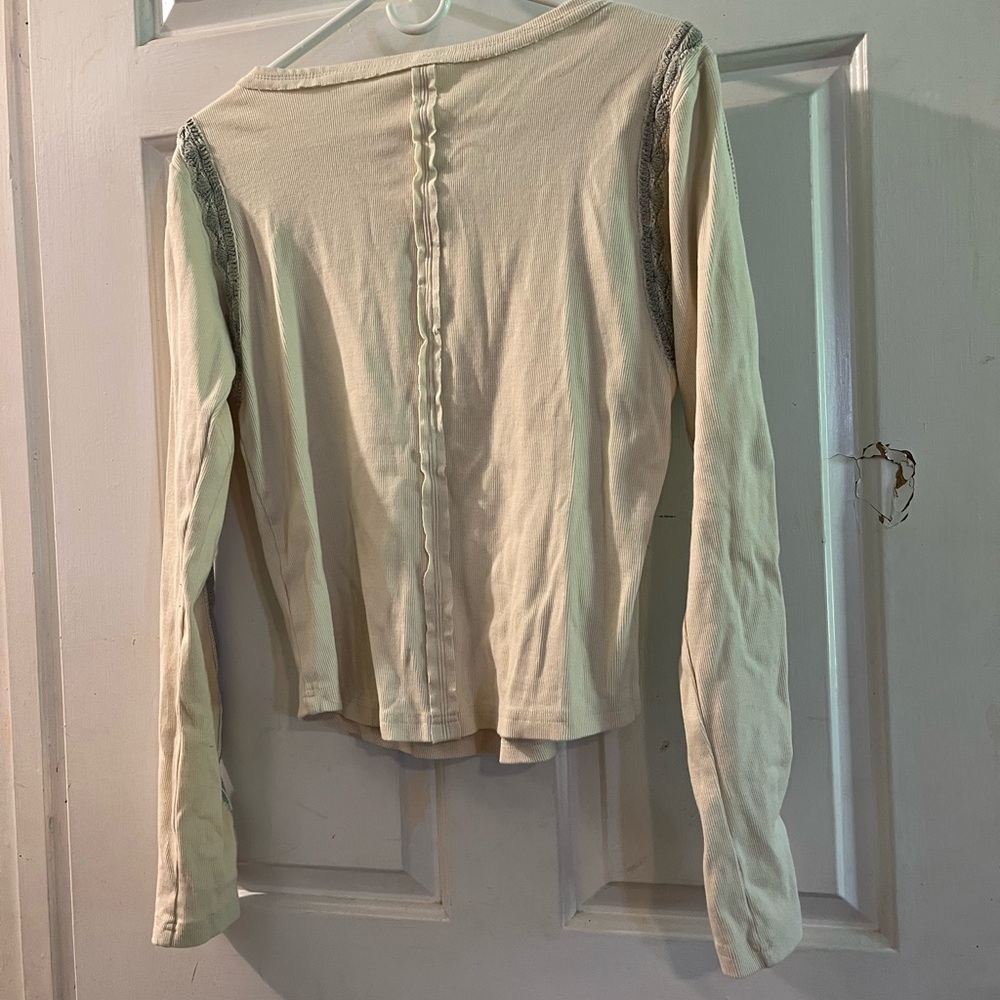 Free People Cream and Gray Women's Top - Picture 4 of 4